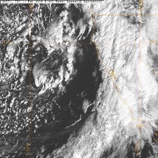 1745 UTC Visible Satellite --Note Convective Elements Evident in Texturing over Northern California